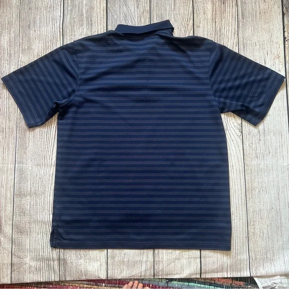 Tampa Bay Rays Majestic Mens Polo Golf Shirt Blue Striped Size XL MLB Sportswear - Picture 10 of 10